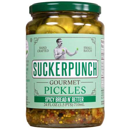 SUCKER PUNCH Spicy Bread N Better Pickle 24 oz., PK6 SPPCB-6082